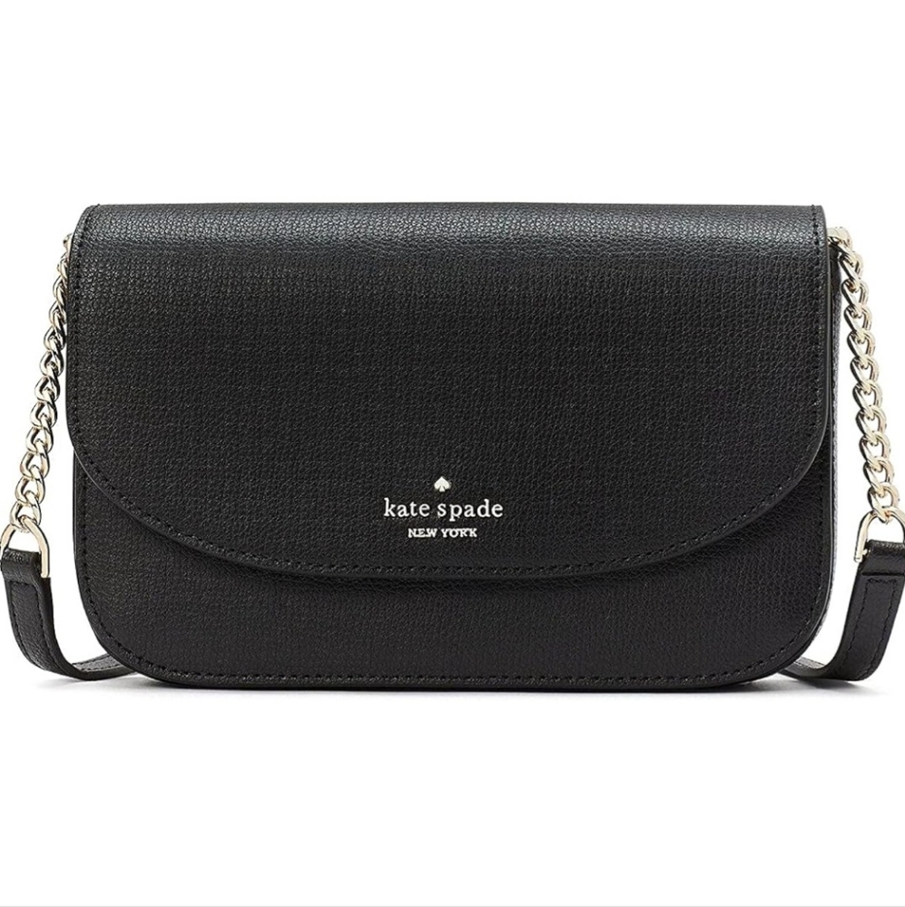 NEW Kate Spade Black Kristi Chain Flap Crossbody